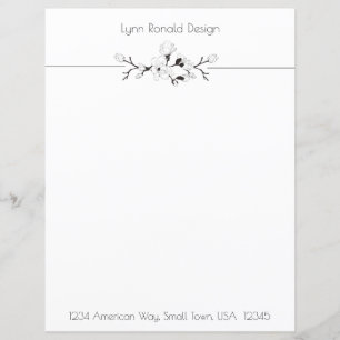 Professional Minimalist Black and White Stationery