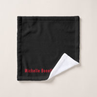 Professional Minimalist Black Red Modern Plain