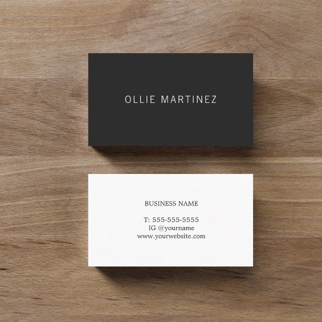 Professional Minimalist Black White Consultant Business Card (Creator Uploaded)