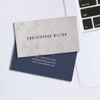 Professional Minimalist Blue Faux Stone Consultant