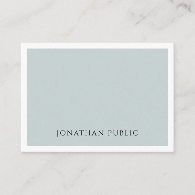 Professional Minimalist Blue Green Simple Template Business Card (Front)