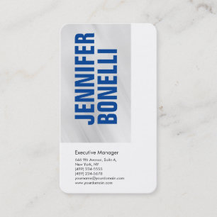 Professional minimalist blue grey white business card