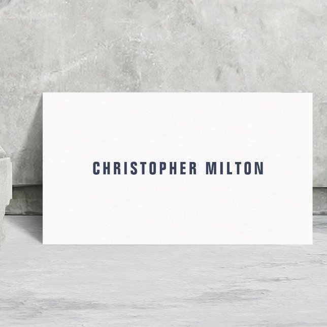 Professional Minimalist -Blue White Consultant Business Card (Creator Uploaded)
