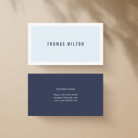Professional Minimalist Blue White Consultant