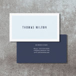 Professional Minimalist Blue White Consultant Business Card<br><div class="desc">Simple customisable business card template. Elegant and cool design. Perfect for any professionals.</div>