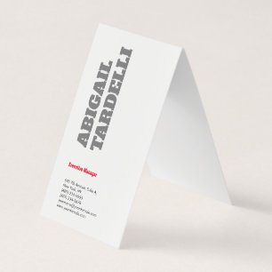 Professional minimalist bold modern custom plain business card
