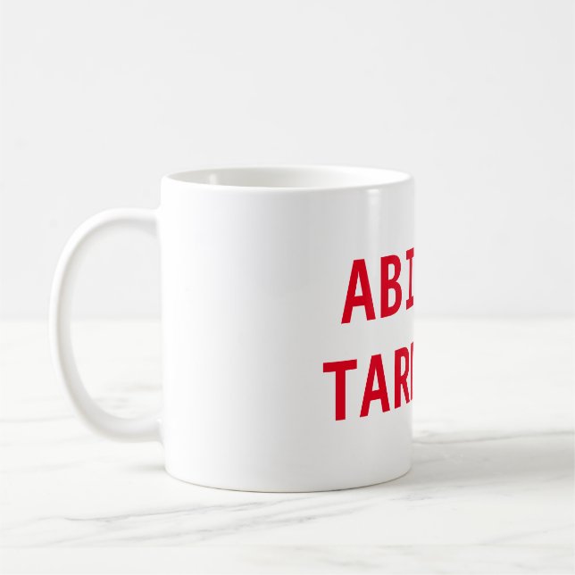 Professional minimalist bold modern custom plain coffee mug (Left)