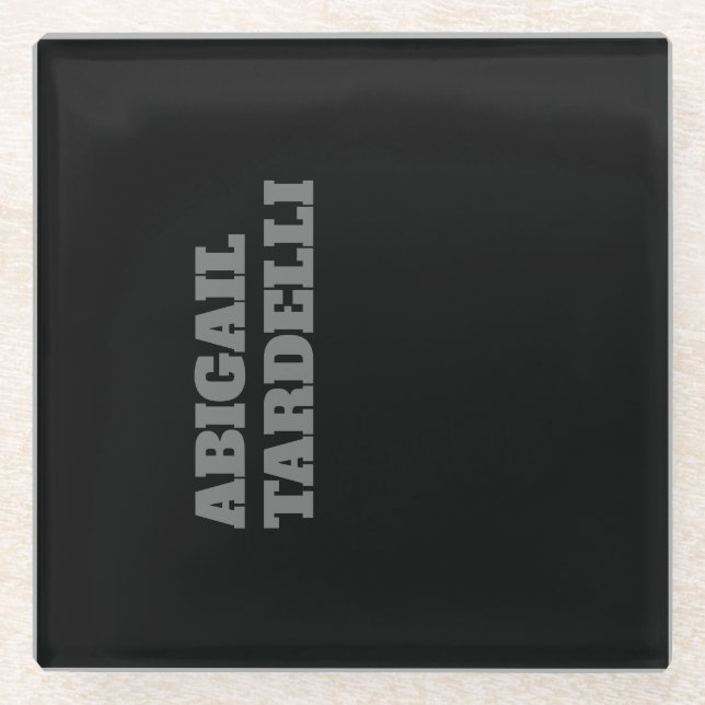 Professional minimalist bold modern custom plain glass coaster (Front)