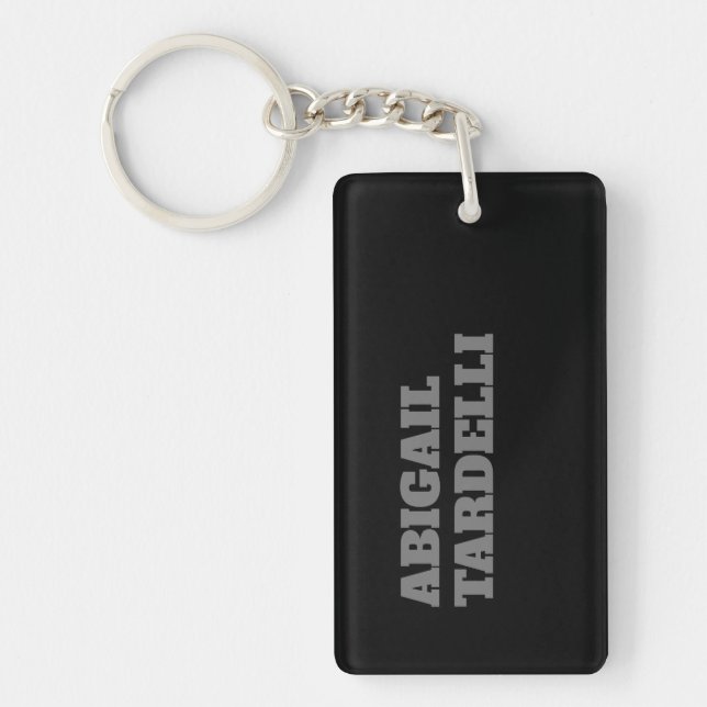 Professional minimalist bold modern custom plain key ring (Front)