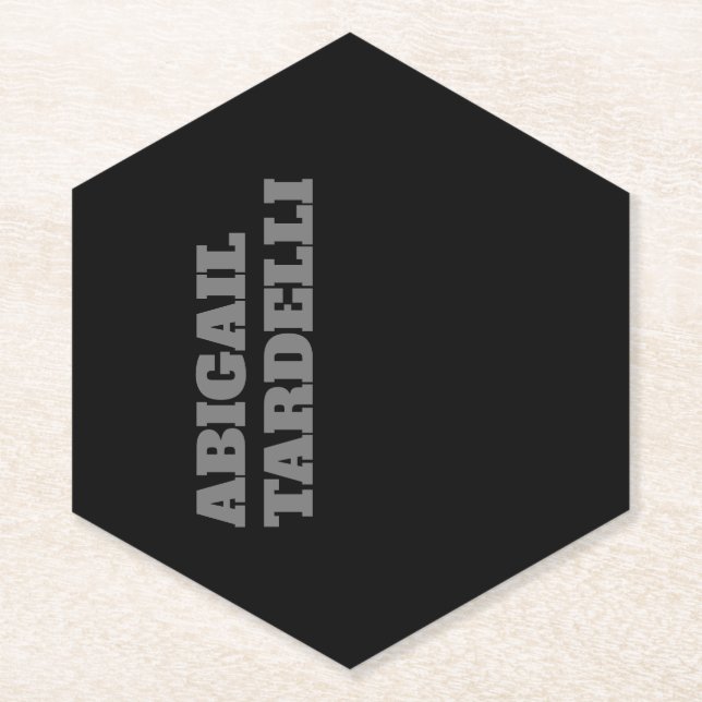 Professional minimalist bold modern custom plain paper coaster (Front)