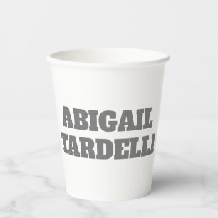 Professional minimalist bold modern custom plain paper cups