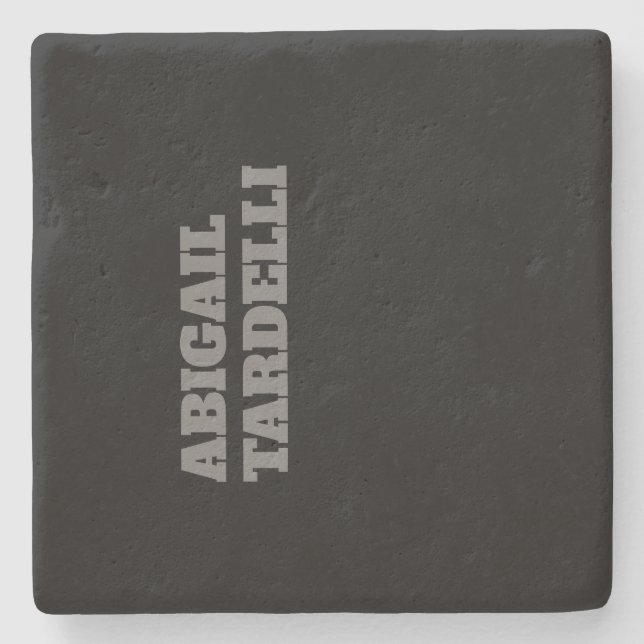 Professional minimalist bold modern custom plain stone coaster (Front)