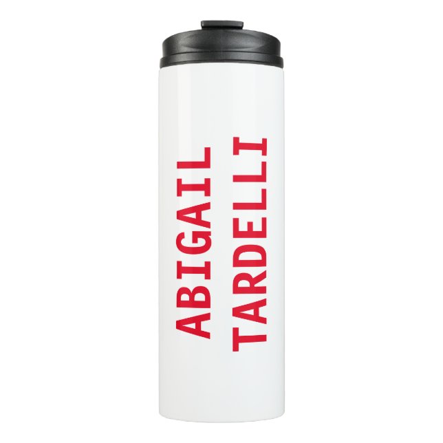 Professional minimalist bold modern custom plain thermal tumbler (Front)