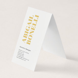 Professional minimalist bold modern gold & white business card