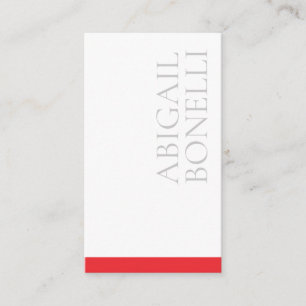 Professional minimalist bold modern grey red white enclosure card