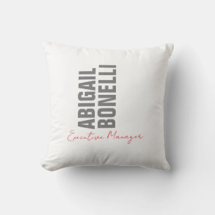 Professional minimalist bold modern grey white cushion