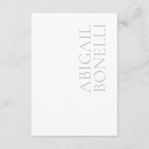Professional minimalist bold modern grey white enclosure card