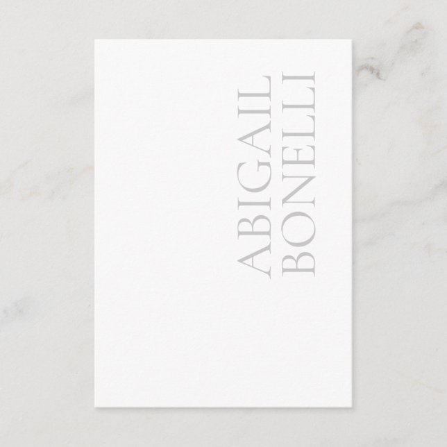 Professional minimalist bold modern grey white enclosure card (Front)