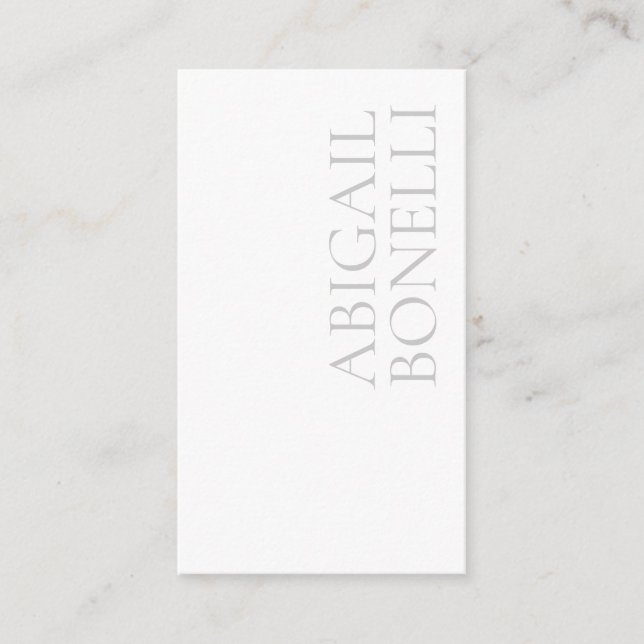 Professional minimalist bold modern grey white enclosure card (Front)