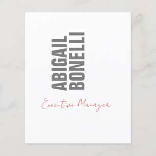 Professional minimalist bold modern grey white flyer