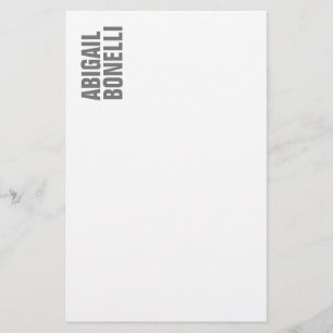 Professional minimalist bold modern grey white stationery