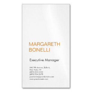 Professional minimalist bold modern magnetic business card