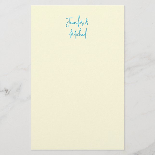 Professional minimalist calligraphy name stationery (Front)