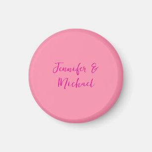 Professional minimalist calligraphy pink colour magnet