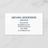 Professional minimalist company business cards (Back)