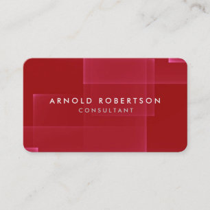 Professional Minimalist Dark Red Artistic Chic Business Card