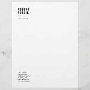 Professional Minimalist Elegant White Template Custom Letterhead
