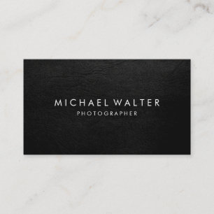 Professional Minimalist Faux Leather Business Card