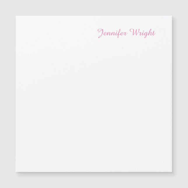 Professional minimalist feminine magnetic card (Front)