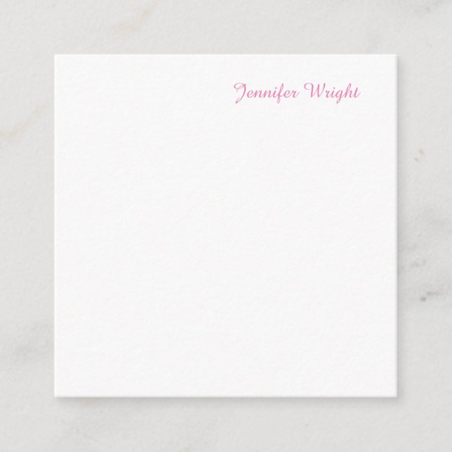 Professional minimalist feminine pink enclosure card (Front)