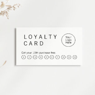 Professional Minimalist Flat Loyalty Card