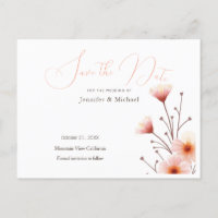 Professional Minimalist Floral Save the Date