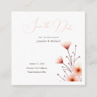 Professional Minimalist Floral Save the Date