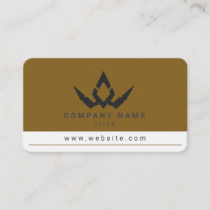 Professional Minimalist Gold and White Digital Business Card