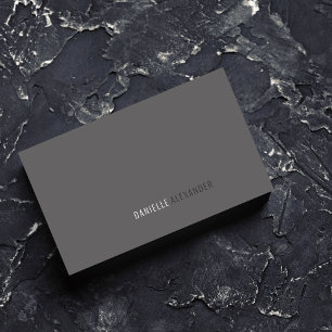 Professional Minimalist Grey Business Card