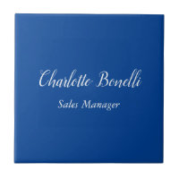 Professional Minimalist Handwriting Name Blue