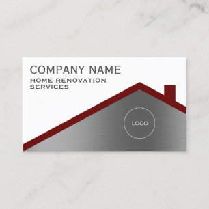Professional minimalist house roof business card
