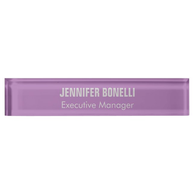 Professional minimalist modern add your name nameplate (Front)