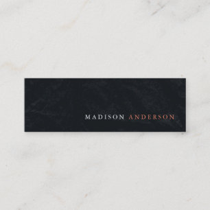 Professional Minimalist Modern Black Chalkboard Mini Business Card