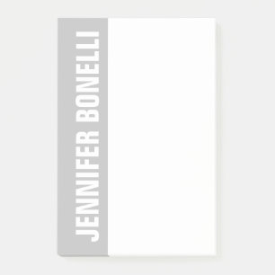 Professional minimalist modern bold grey white post-it notes