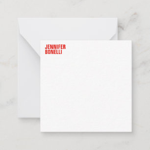 Professional minimalist modern bold red white card