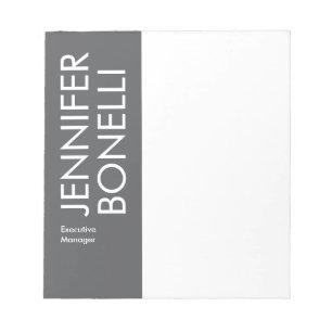 Professional minimalist modern bold text grey  notepad