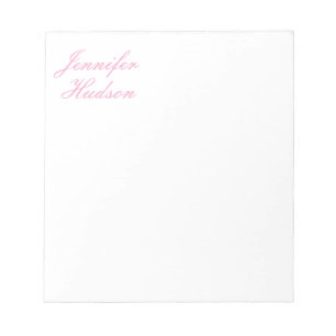 Professional minimalist modern calligraphy name notepad