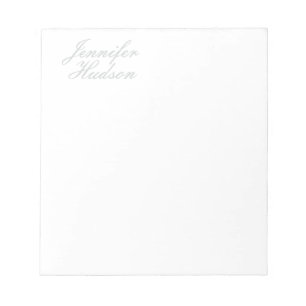 Professional minimalist modern calligraphy name notepad