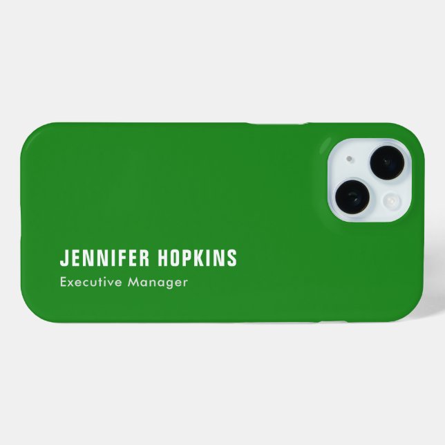 Professional minimalist modern forest green Case-Mate iPhone case (Back (Horizontal))