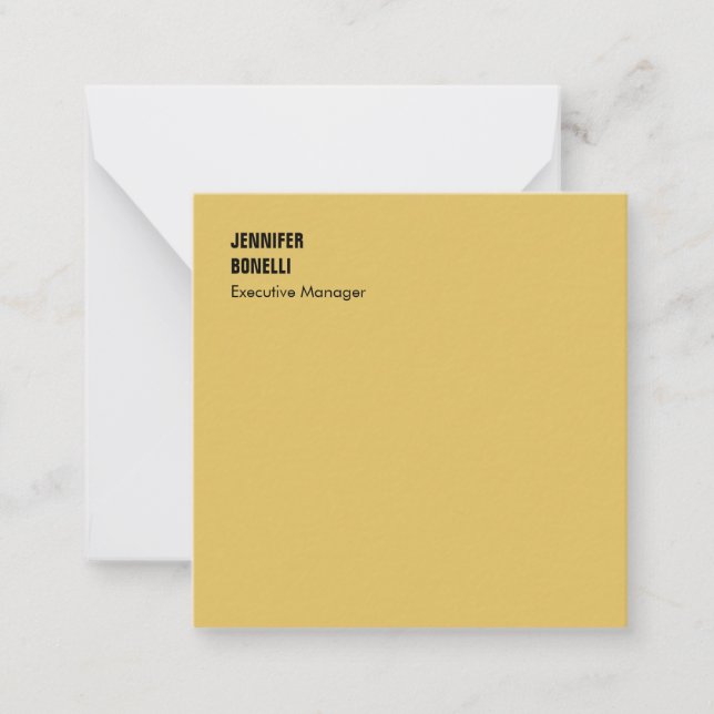 Professional minimalist modern gold color card (Front)